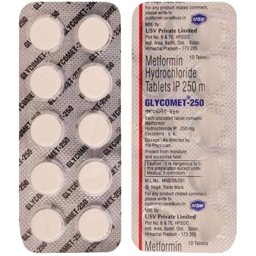 GLYCOMET 250MG TABLET