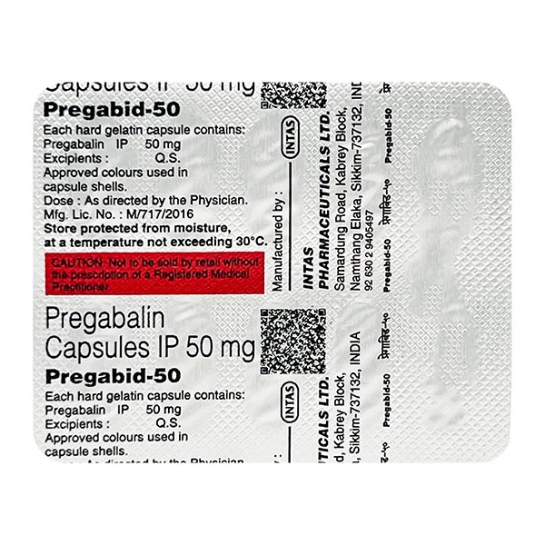 PREGABID 50MG CAPSULE