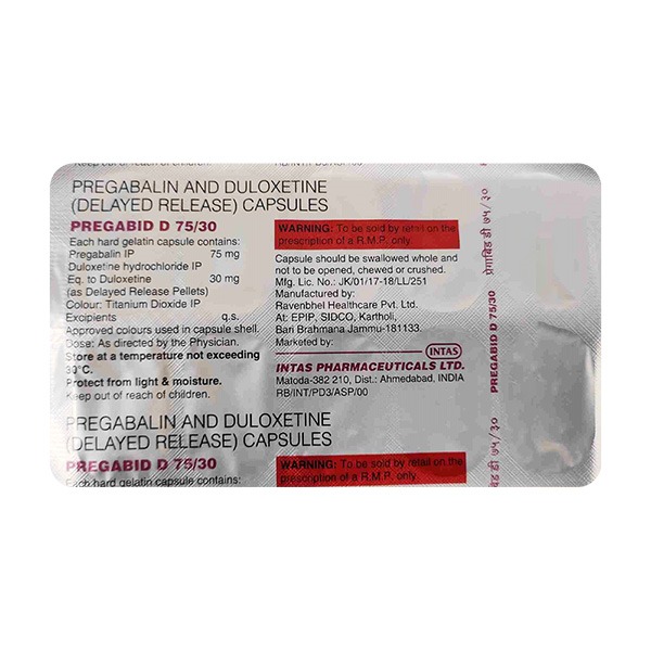 PREGABID D 75/30 TABLET