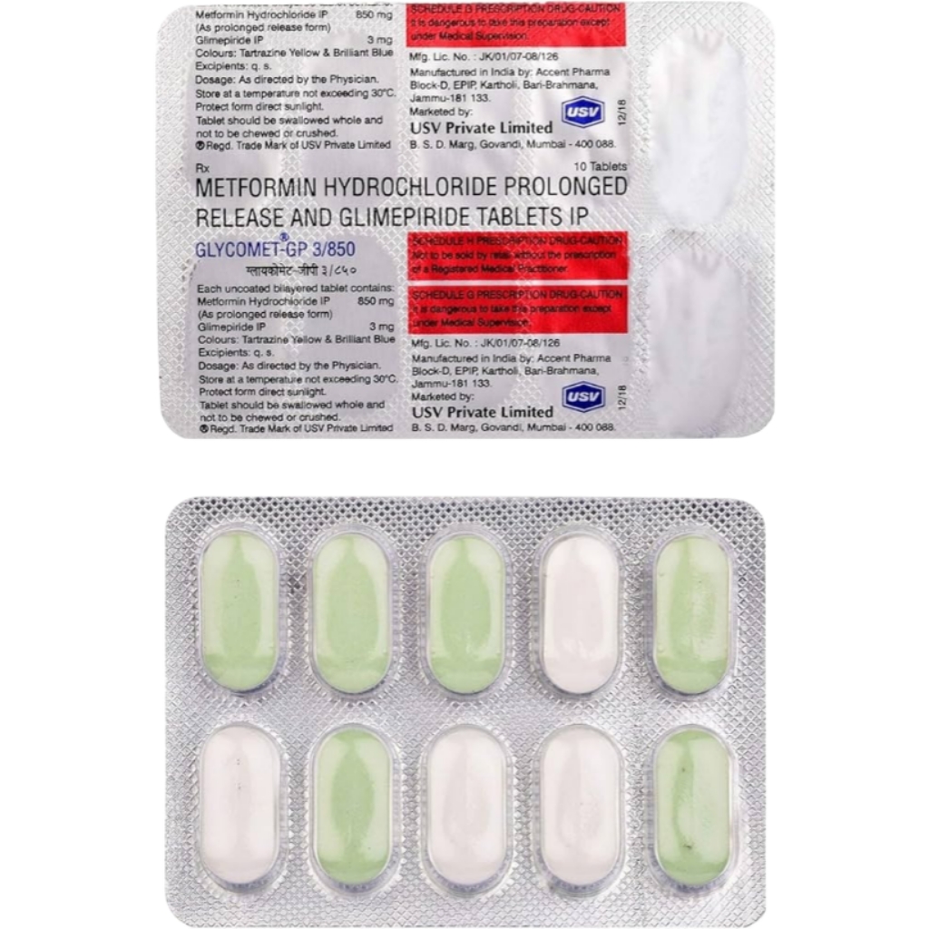GLYCOMET GP 3/850MG TABLET
