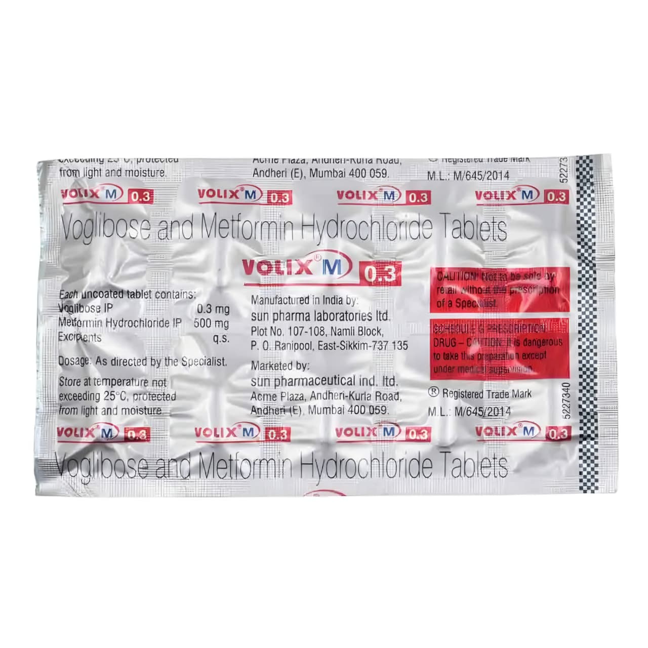 VOLIX M 0.3/500 MG TABLET