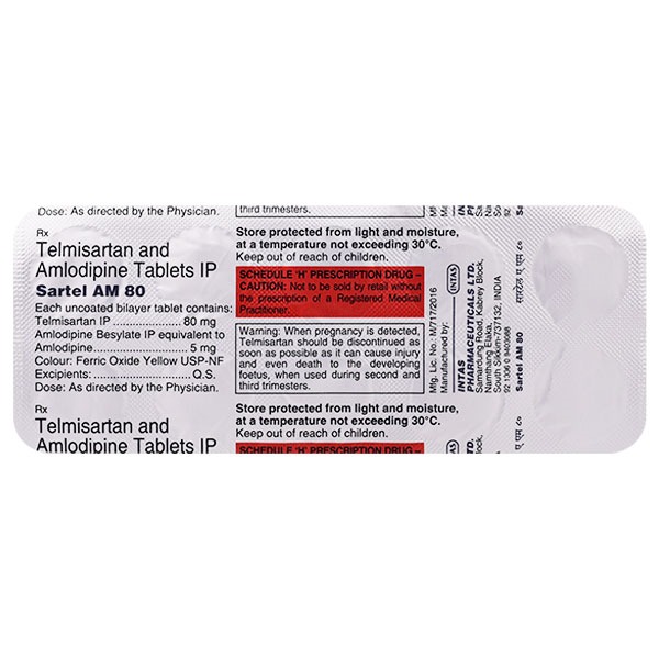 SARTEL AM 80 TABLET