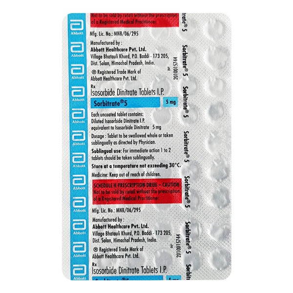 SORBITRATE 5MG TABLET