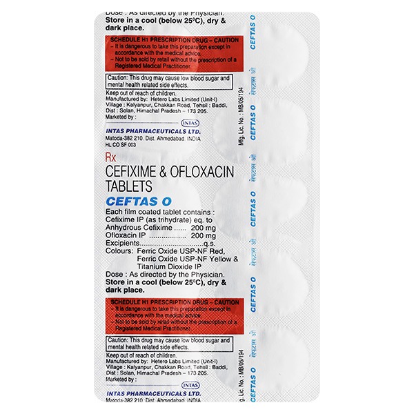 CEFTAS O TABLET