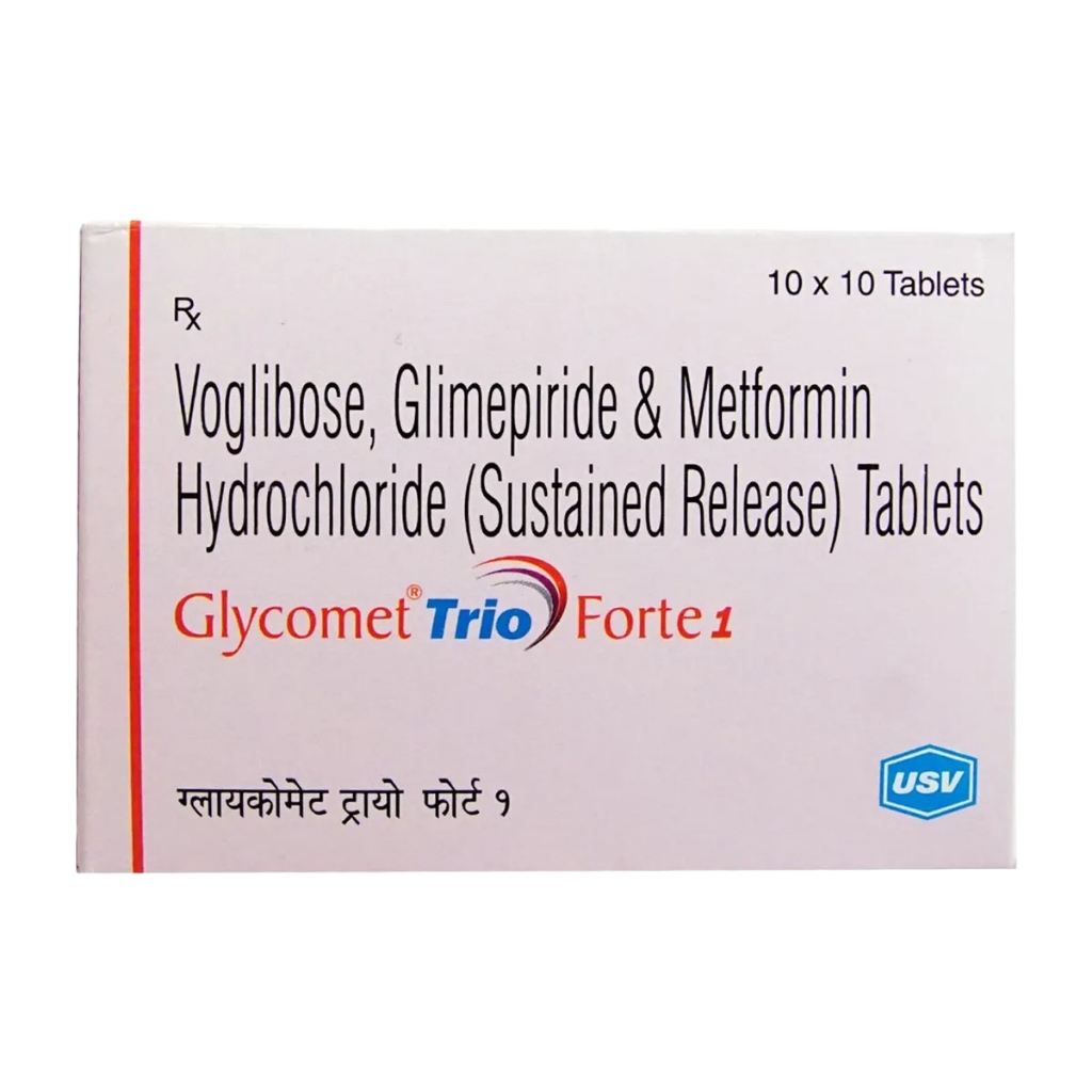GLYCOMET TRIO FORTE 1MG TABLET