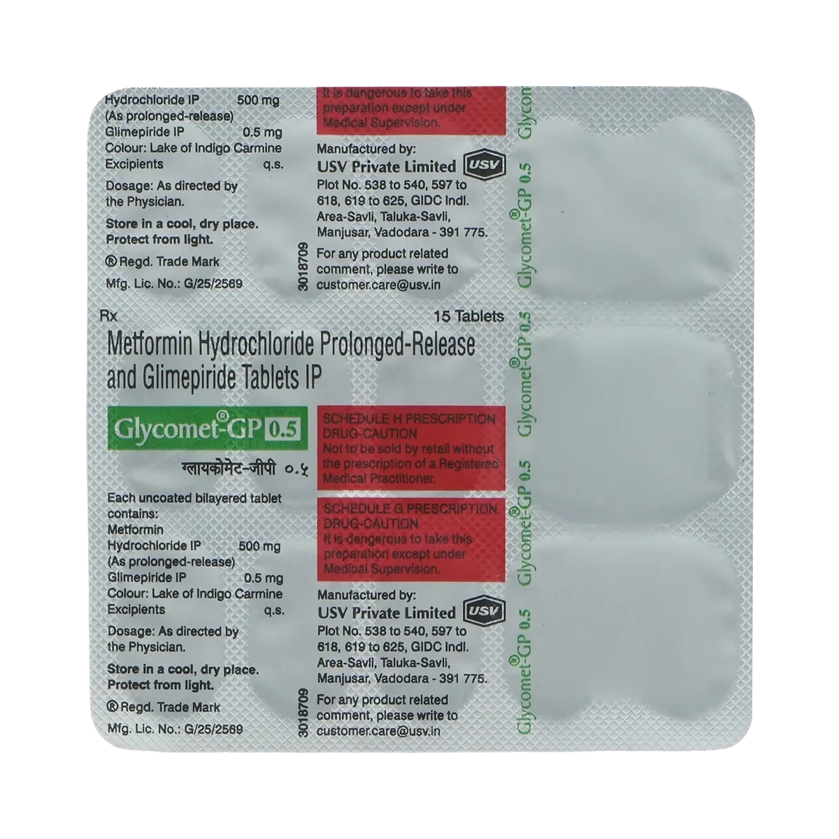 GLYCOMET GP 0.5 TABLET