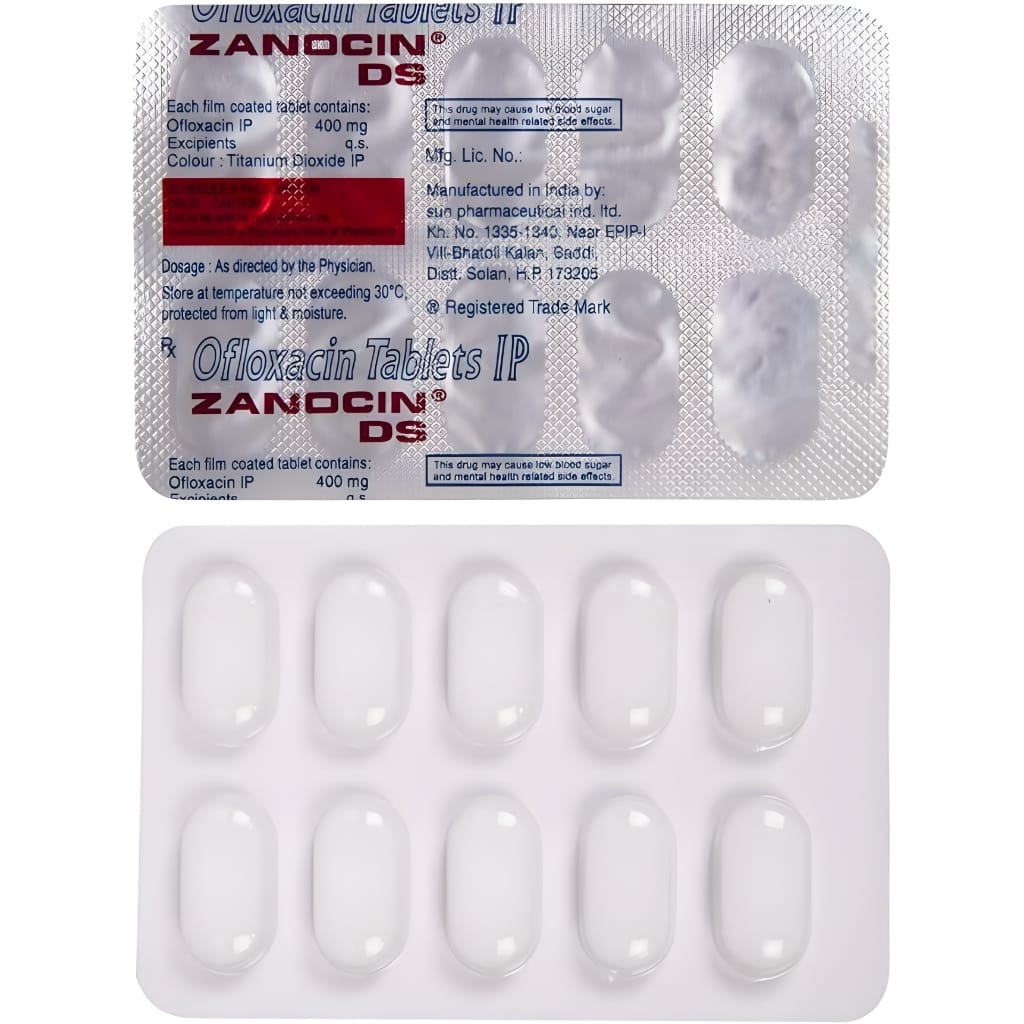 ZANOCIN DS 400 MG TABLET