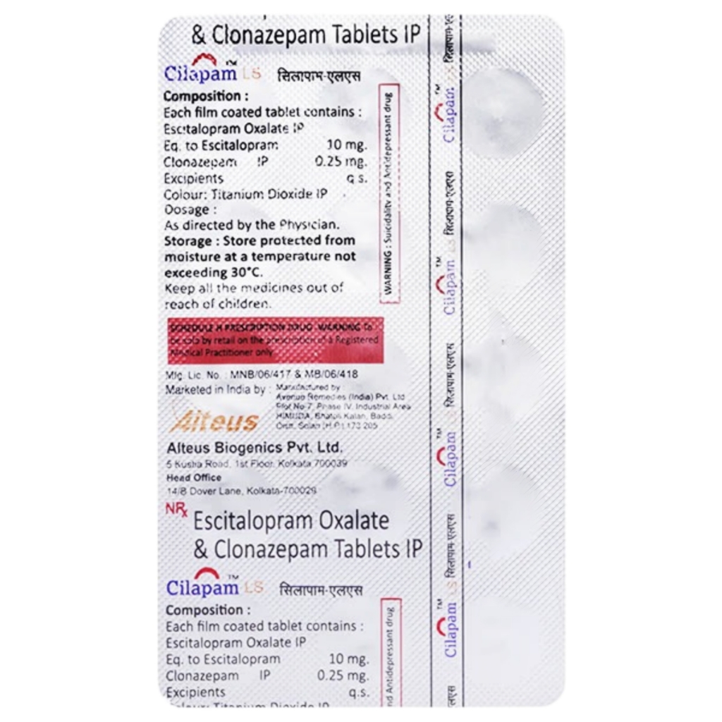 CILAPAM LS 10/0.25 TABLET