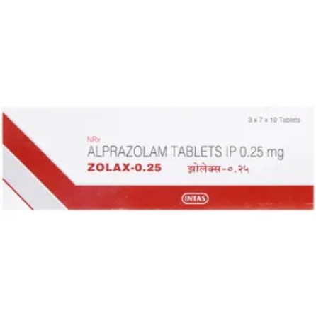 ZOLAX 0.25MG TABLET