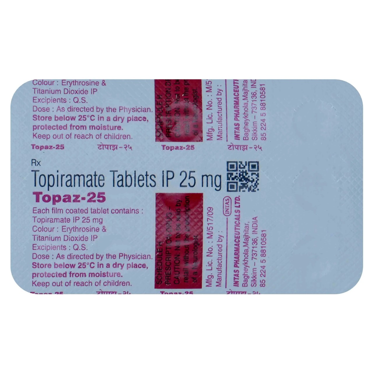 TOPAZ 25MG TABLET