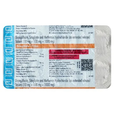 SIAGLIDE TRIO 10mg/1000mg/100mg