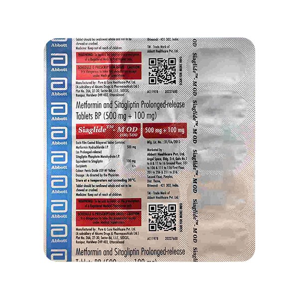 SIAGLIDE-M OD 100/500 TABLET