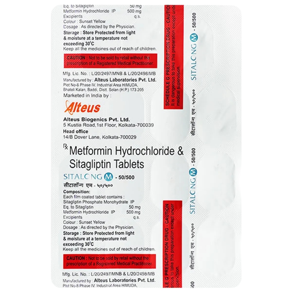 SITALONG M 100/500MG TABLET