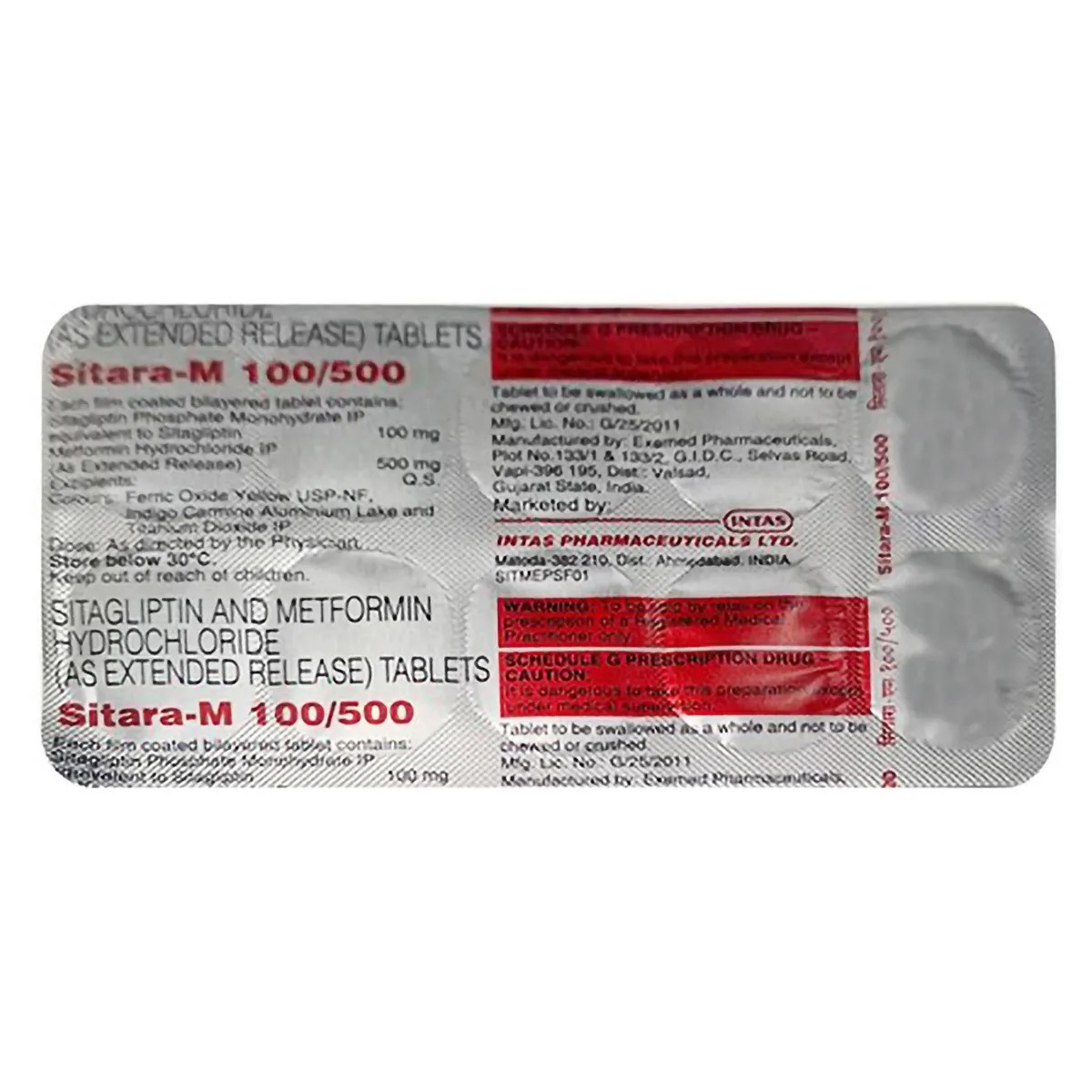 SITARA M 100/500MG