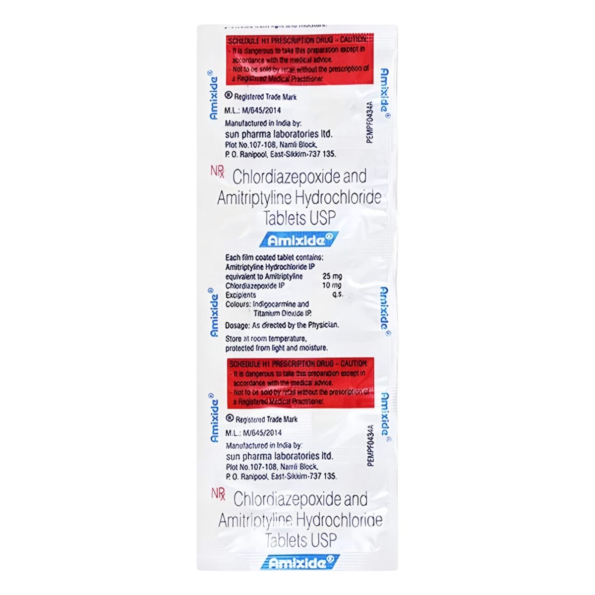 AMIXIDE 25/10 MG TABLET