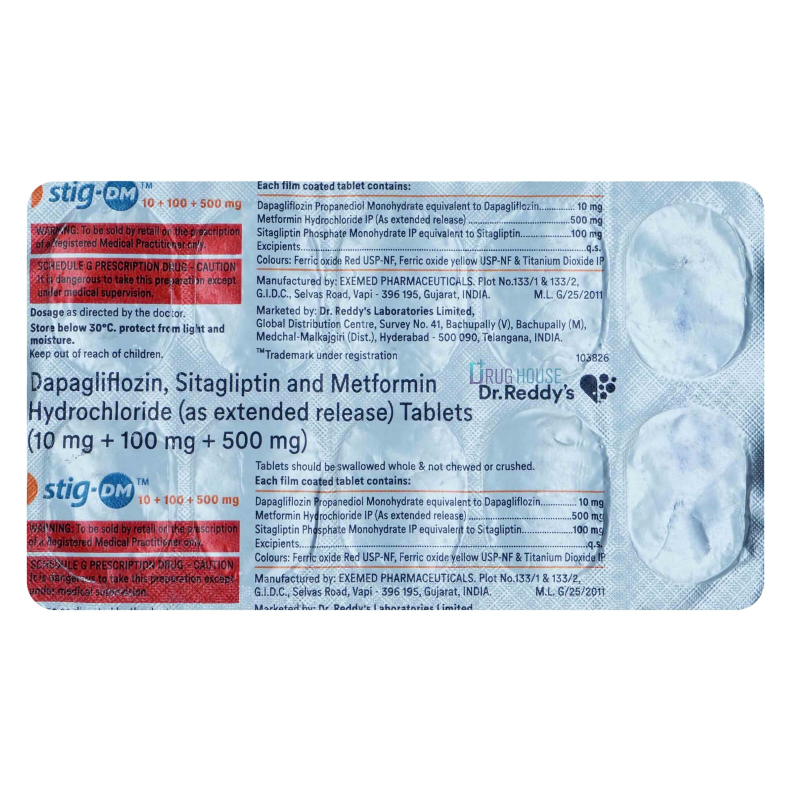 STIG DM 500MG TABLET