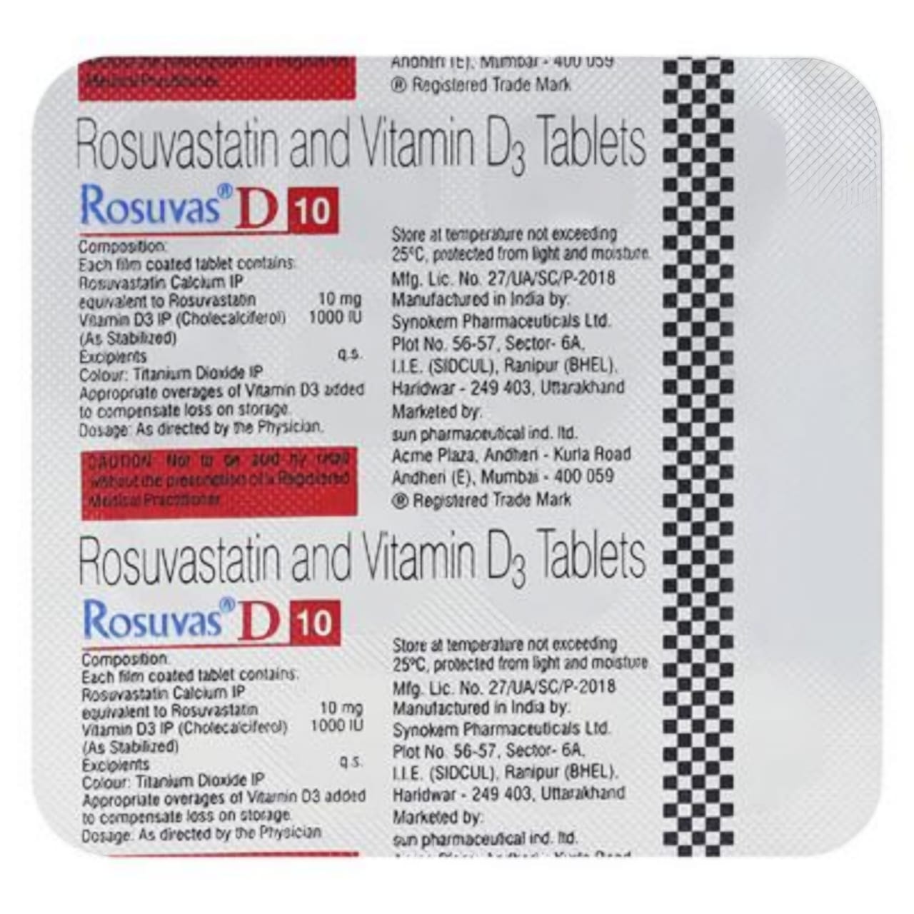 ROSUVAS D 10 MG TABLET